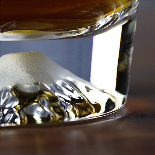 江戶硝子 櫻花富士山威士忌杯