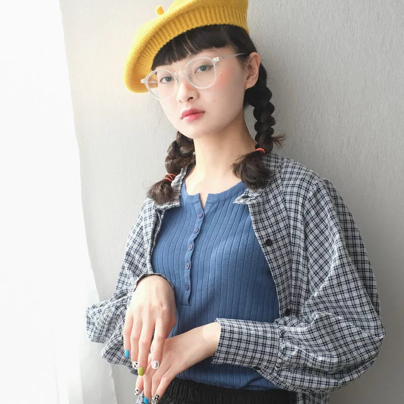 Stretchy high neck striped top