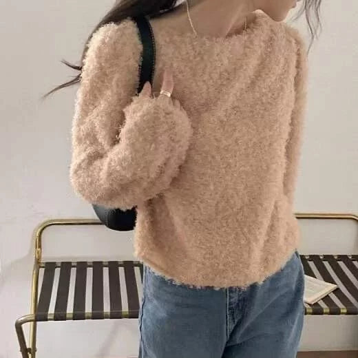 船領純色長袖毛衣