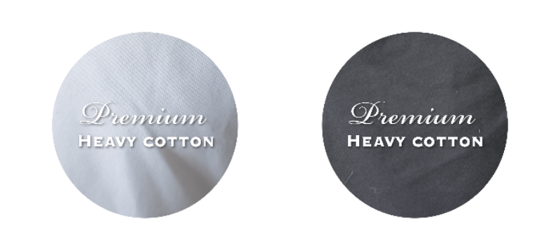Close-up swatch of premium heavy cotton fabric options for the Dancing Cat Tee at Grandmama Store in Hong Kong.