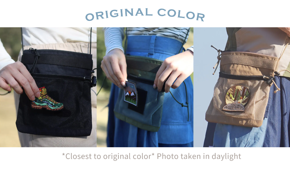 Daylight color guide featuring black, green, and brown options of the Yama Multifunctional Bag at Grandmama Store in Hong Kong.