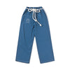 Kamon Japanese Waist Rope Pants-Mt.Fuji｜Oxford blue