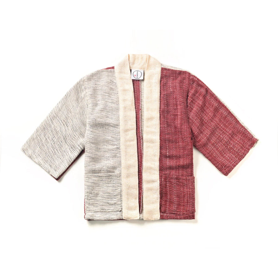 Hand-cranked Kimono in Tokyo Tower terracotta red flat-lay view at Grandmama Store in Hong Kong.