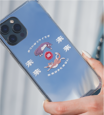 hand-holding-blue-mirror-dancing-cat-phone-case-close-up-Dancing-Cat-Phone-Case-Grandmama-store