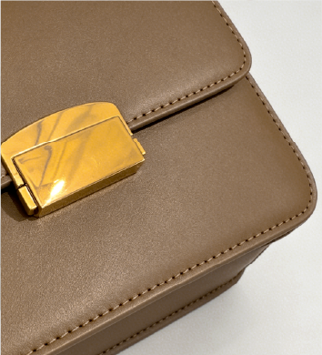polished-gold-buckle-hardware-detail-brown-bag-Square-Side-Bag-with-Gold-Buckle-Hong-Kong-Grandmama-store