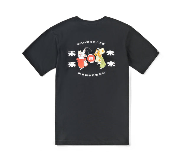 《祭典貓·未來還未來》 - 黑｜夜祭り Tee 